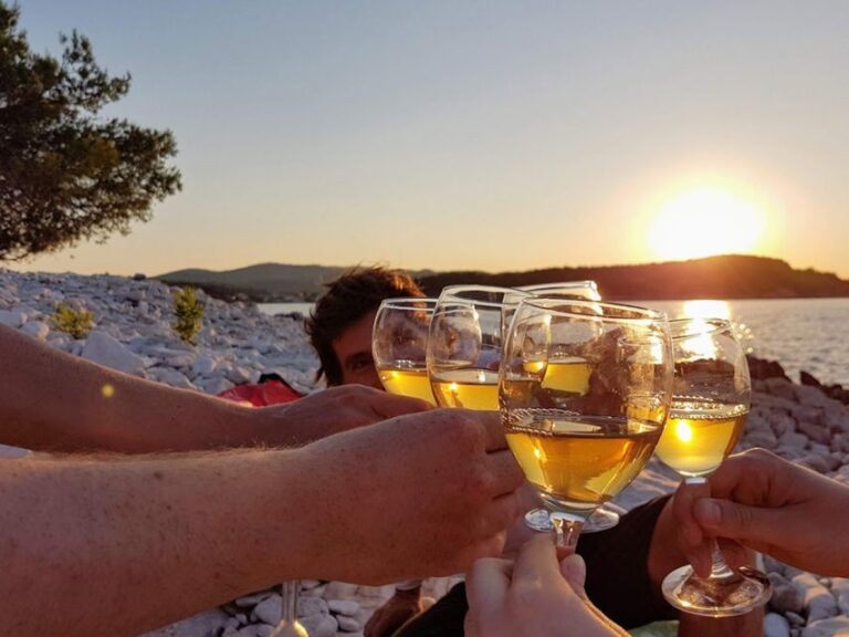 Lumbarda Sunset Kayak Tour With A Picnic Wine And Sweets Tour Overview