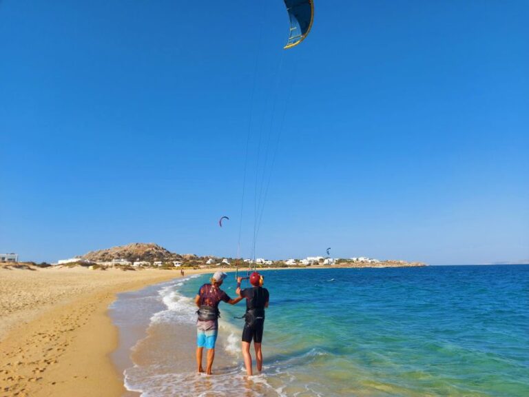 Naxos: Kitesurfing Lessons By Amouditis Kite Center Kitesurfing Lesson Pricing