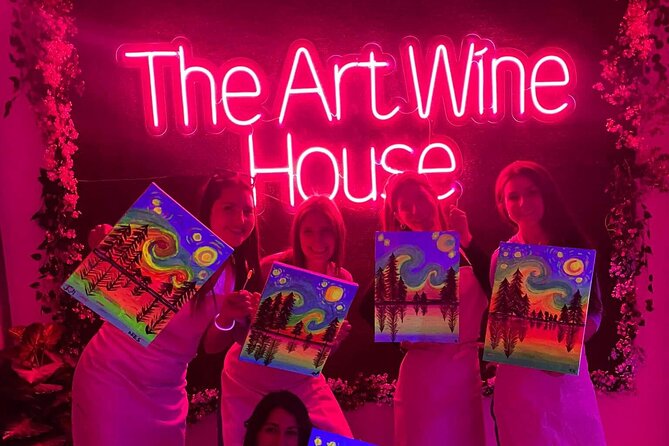 Paint a Neon Fluorescent Picture While Drinking Unlimited Wine - Activity Overview