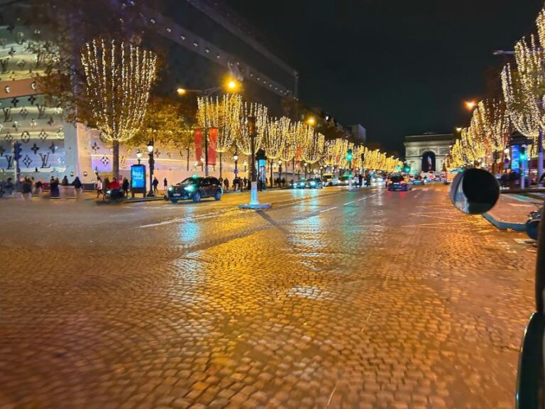 Paris: Christmas Lights Private Tour In A Modern Rickshaw Tour Overview