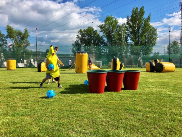 Prague : Giant Foot Darts And Giant Beer Pong Game Activity Overview