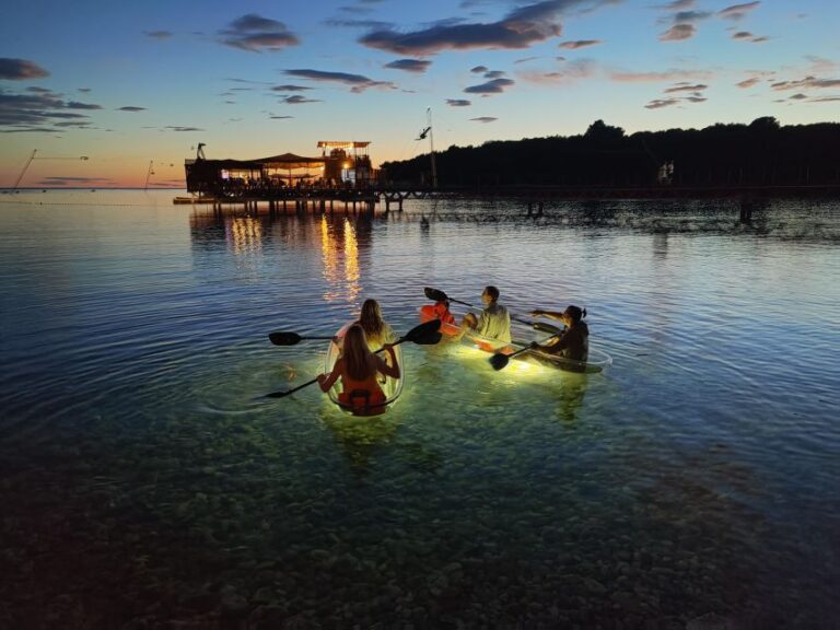 Pula: Big Blue Cave Sunset/night Tour In A Transparent Kayak Tour Overview And Pricing