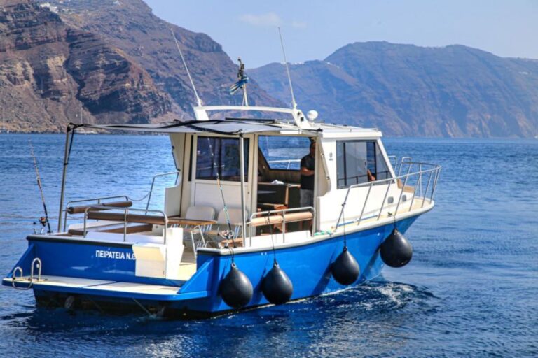 Santorini Private Cruise Sightseeing Tour With Bbq & Drinks Tour Overview