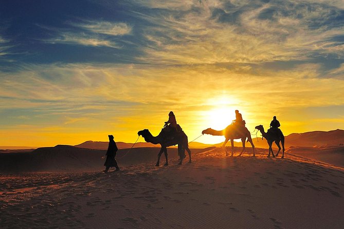 Sunset in Merzouga Sahara Desert & Camel Ride Erg Chebbi Dunes - Tour Overview