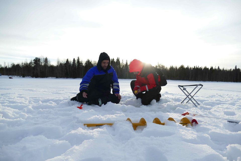 Great Ice Fishing Experience in Lapland - Lappish Sausages and Hot Drinks