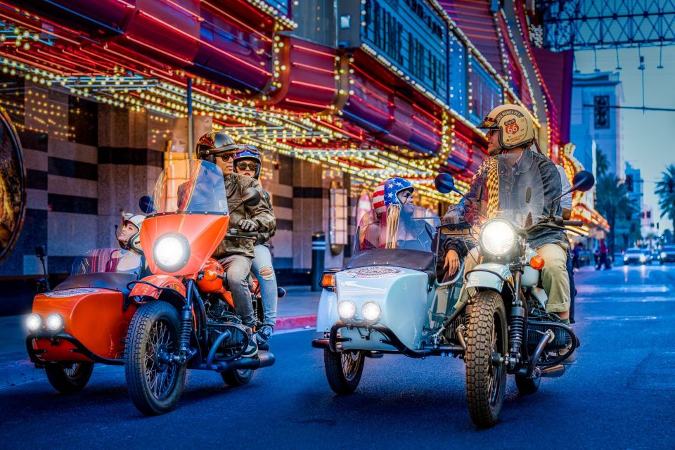 Las Vegas: Glittering Nightlife Evening Sidecar Tour - Dazzling Lights of the Strip