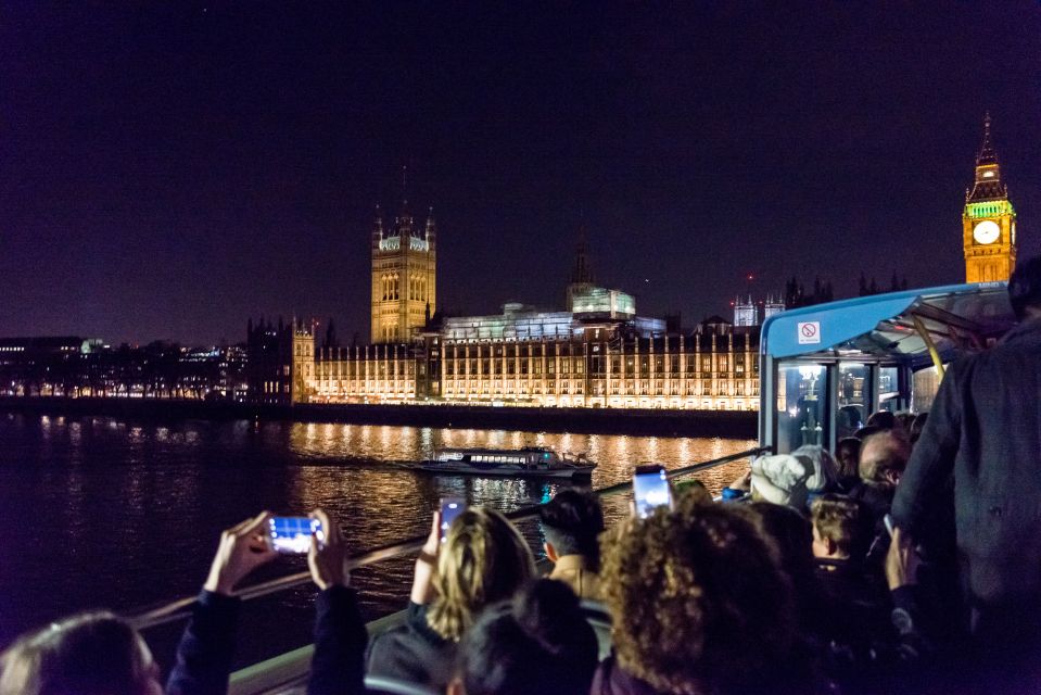 London: Nighttime Open-Top Bus Sightseeing Tour - Tour Route and Highlights