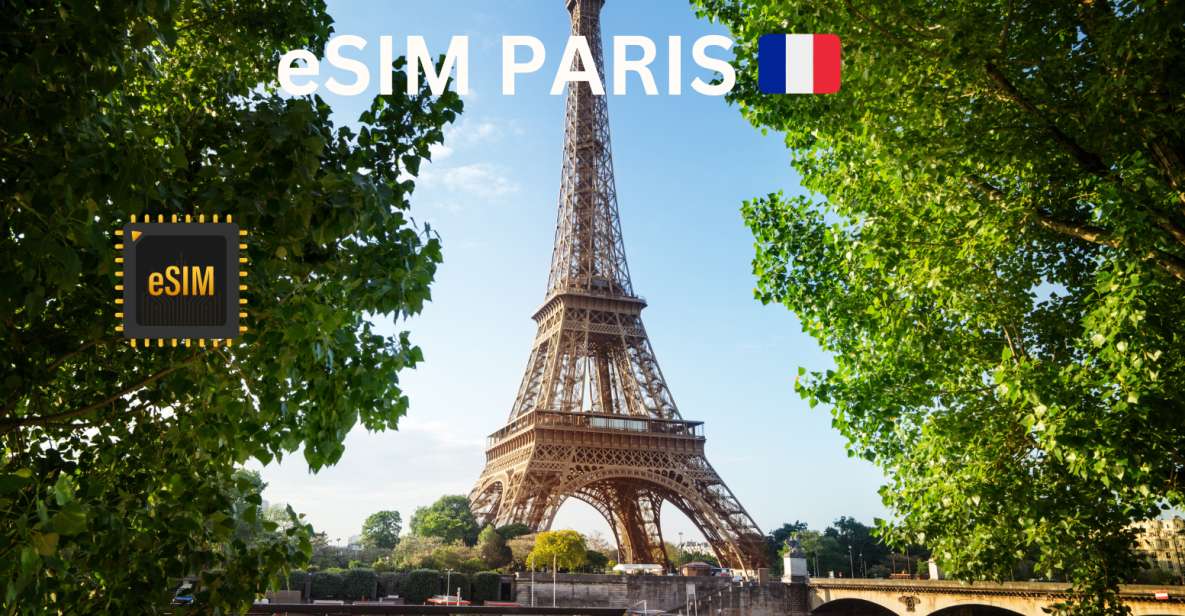 Paris: Esim Internet Data Plan for France High-Speed - Instant Activation