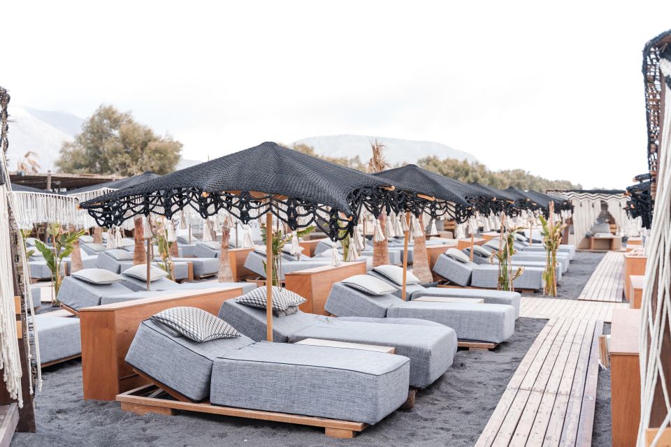 Perivolos Beach: Sun-Bed Experience FortyOne Bar Restaurant - Sunbed and Cabana Packages