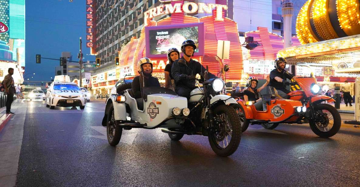 Las Vegas: Glittering Nightlife Evening Sidecar Tour - Vintage Sidecar Motorcycle Thrill