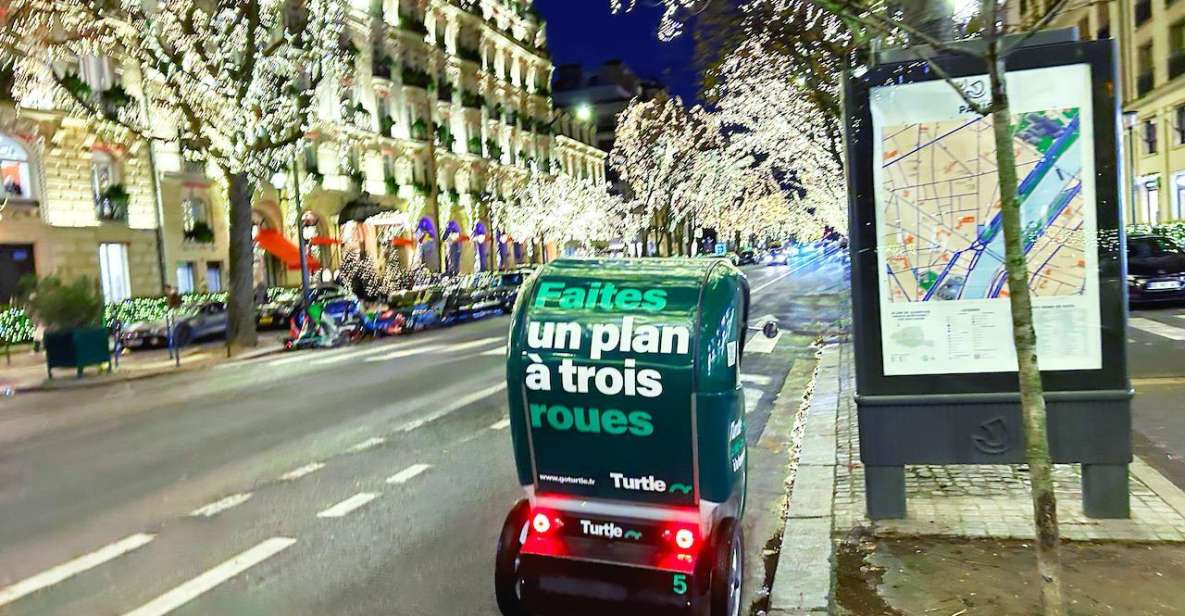 Paris: Christmas Lights Private Tour in a Modern Rickshaw - Pedicab Ride Experience