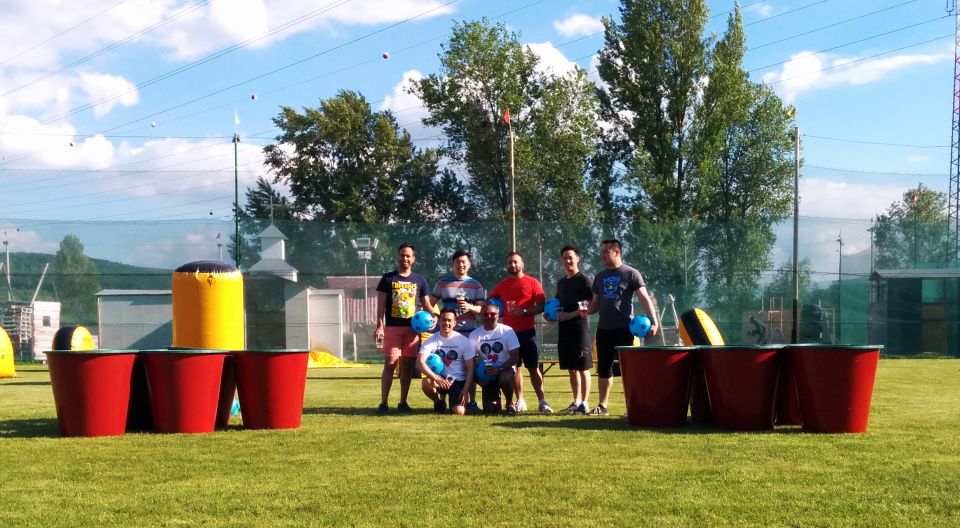 Prague : Giant Foot Darts and Giant Beer Pong Game - Transportation and Pickup