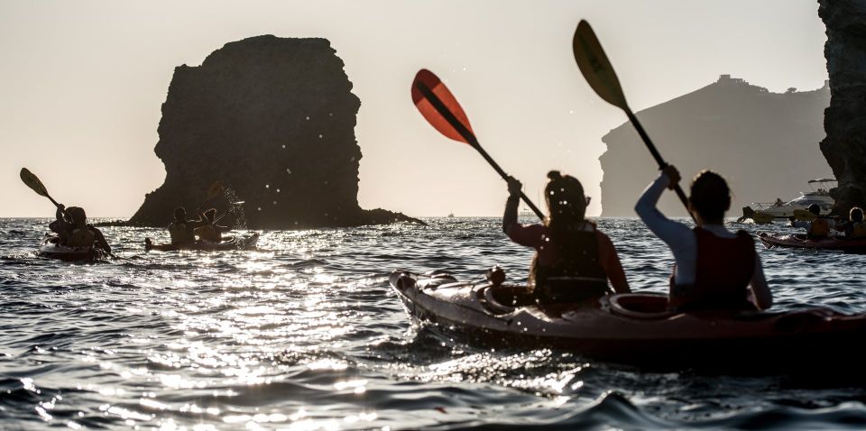 Santorini: Sunset Sea Kayak With Light Dinner - Itinerary Details