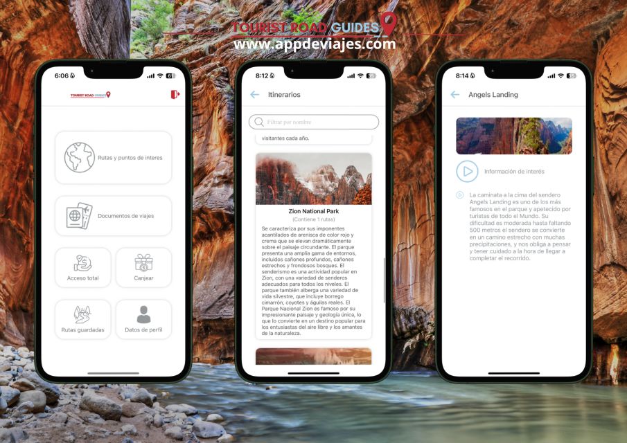 App Self-Guided Road Routes Zion National Park - Exploring the Virgin River Bed
