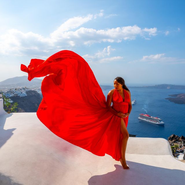 Capture Your Santorini Dream: Flying Dress Photography - Photographers Expertise