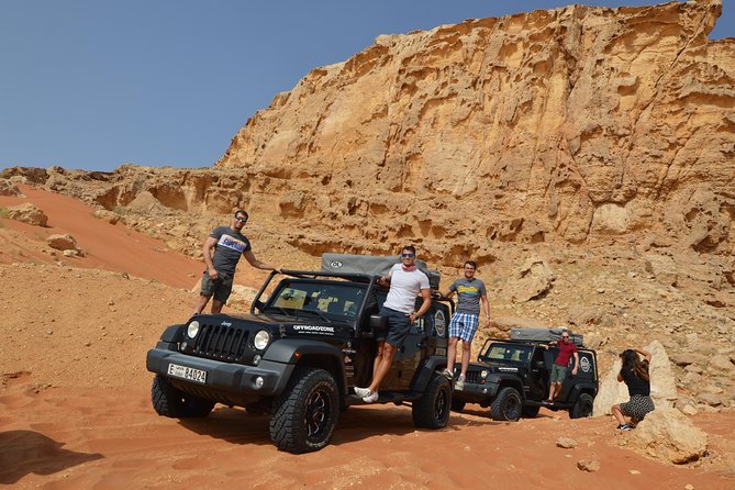 Dubai Self-Drive 4WD Desert and Dune Bash Safari - Climbing Fossil Rock