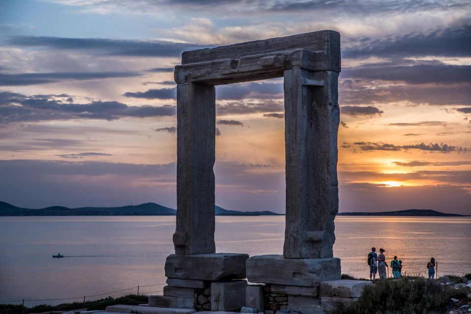 Naxos Town: Sunset Mythology Tour With Wine - Tour Duration and Group Size