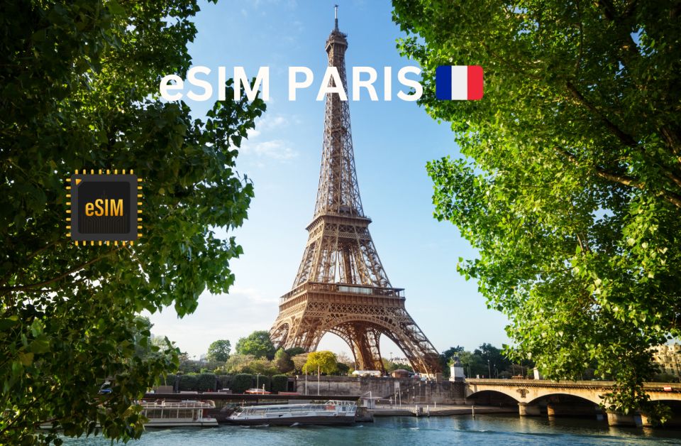 Paris: Esim Internet Data Plan for France High-Speed - Secure Connection