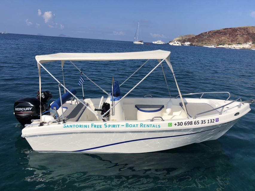 Santorini: License-Free Boat Rental With Ice, Water, & Fruit - Important Information