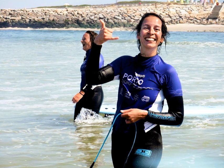 Surf Day at Porto Surf School 3h Surf Lesson With Shuttle - Included Services