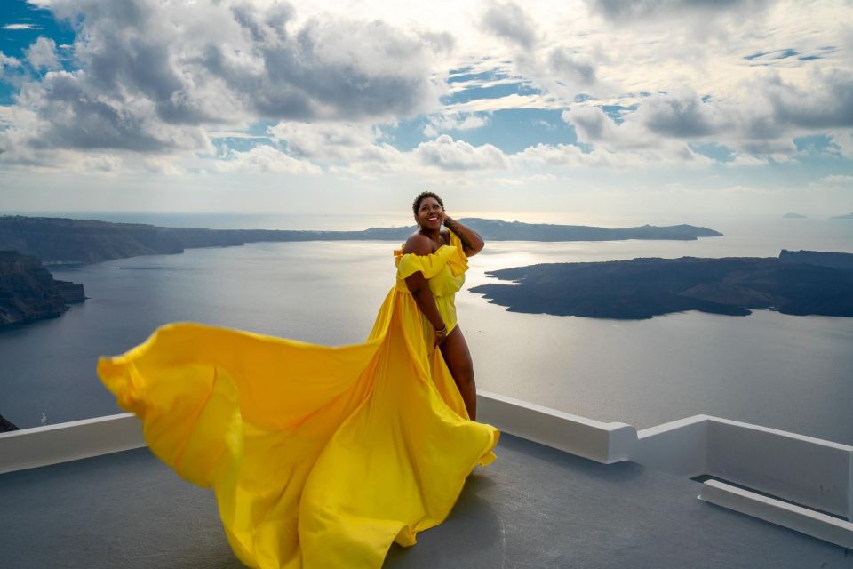 Capture Your Santorini Dream: Flying Dress Photography - Session Details