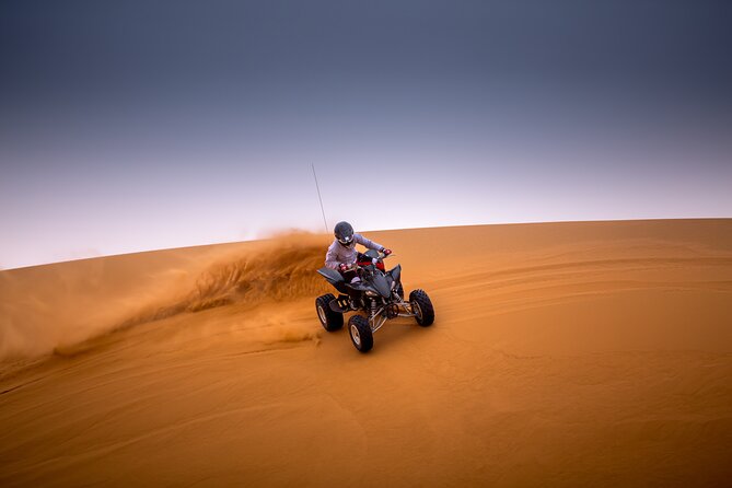 Dubai Red Dunes Morning Desert Safari With ATV Quad Biking - Camel Ride and Sandboarding Fun