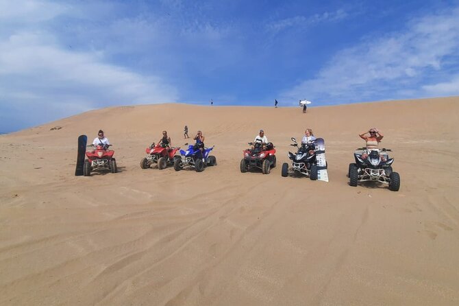 Quad Bike and Sandboarding on Sand Dunes Wild Beach - Memorable Moments