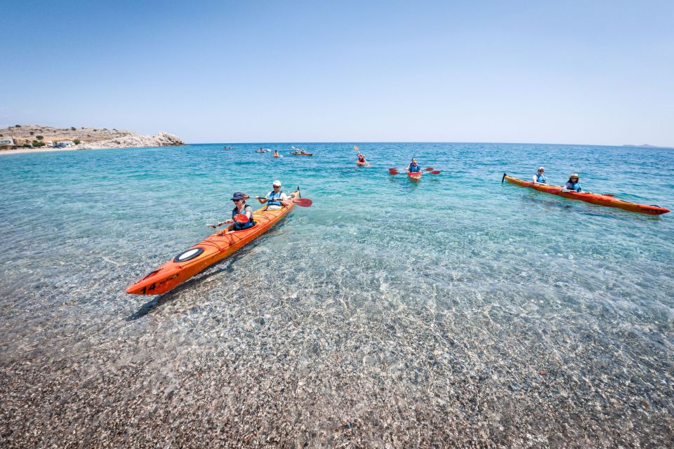 Rhodes: Sea Kayak Adventure to the Red Sand Beach - Snorkeling Opportunity