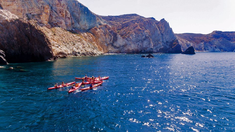 Santorini: Sunset Sea Kayak With Light Dinner - Kayak Route and Stops