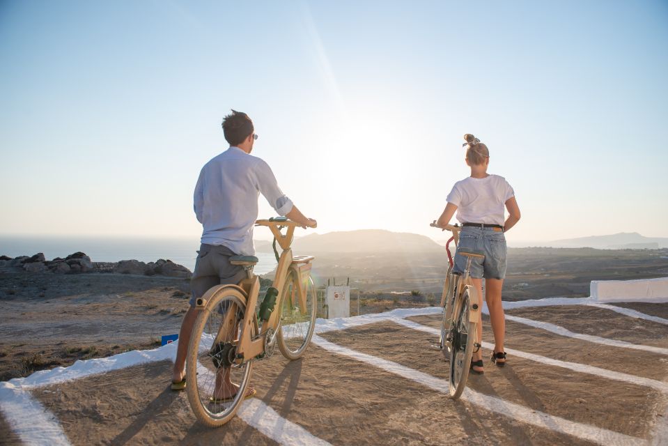 Santorinis Private Wooden E-Bike Tour With Lunch or Dinner - Discover Emporio Castle