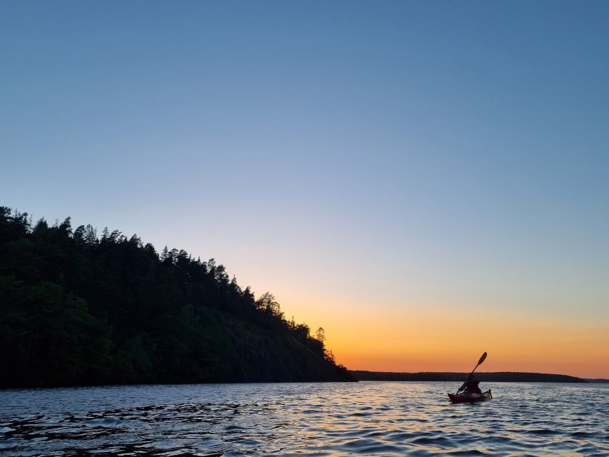 Stockholm: Sunset Kayak Tour on Lake Mälaren With Tea & Cake - Beaver Safari in Twilight