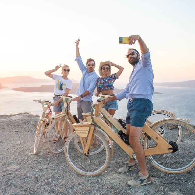 Santorinis Private Wooden E-Bike Tour With Lunch or Dinner - Breathtaking Santorini Views