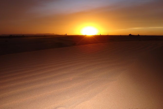 Sunset in Merzouga Sahara Desert & Camel Ride Erg Chebbi Dunes - Village Gardens