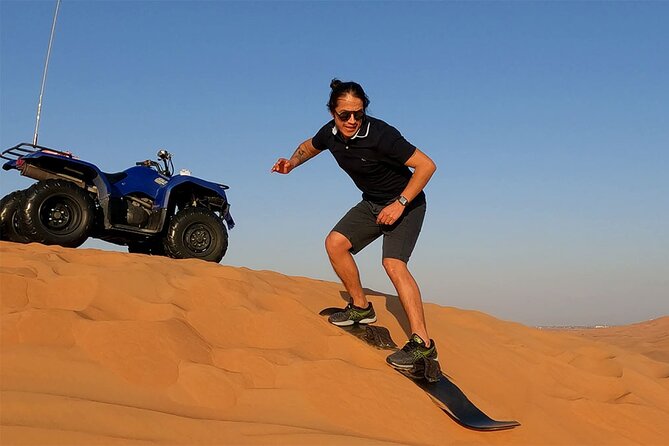 Thrilling Desert Safari Dubai, Sand Surf, Optional Camp Dinner - Inclusions and Pickup