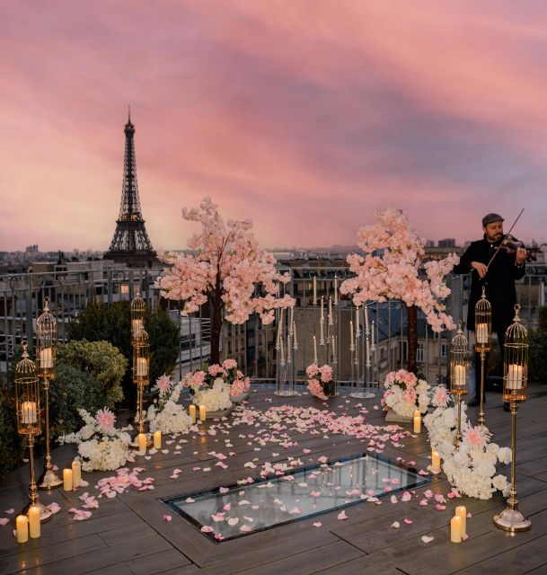 Wedding Proposal on a Parisian Rooftop With 360° View - Romantic Atmosphere