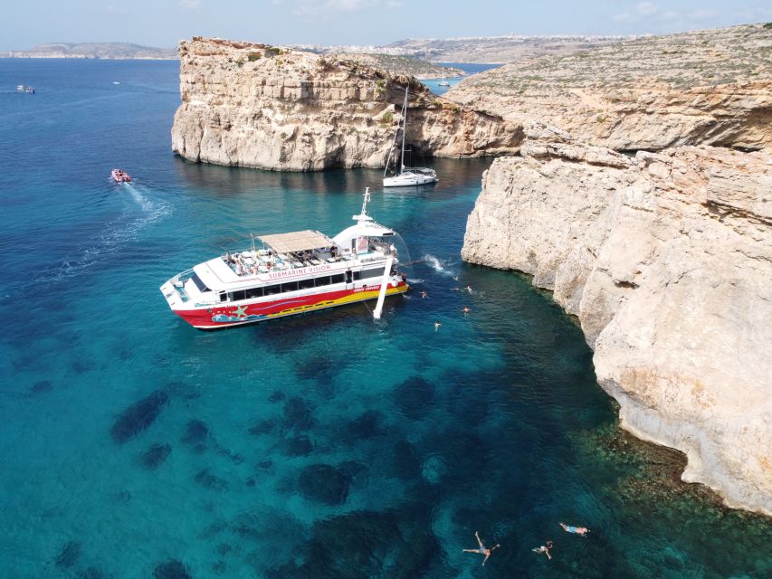 From Sliema: Comino, Crystal Lagoon, and Blue Lagoon Cruise - Comino Sea Caves Exploration