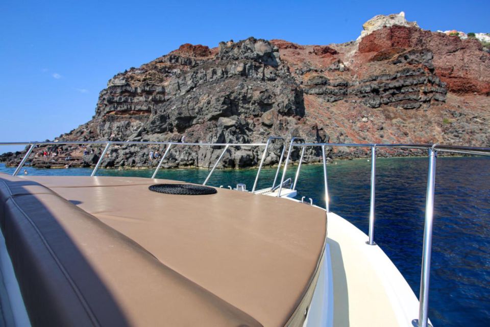 Santorini Private Cruise Sightseeing Tour With BBQ & Drinks - Seafood Lunch