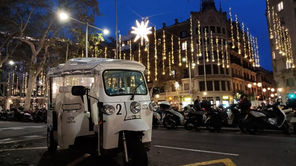 Barcelona: Private Christmas Lights Tour by Eco Tuk Tuk - Things To Known