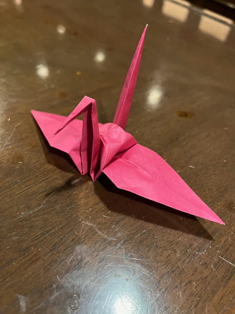 Osaka ; Japanese Origami Experience: Learn to Fold a Crane - Activity Overview