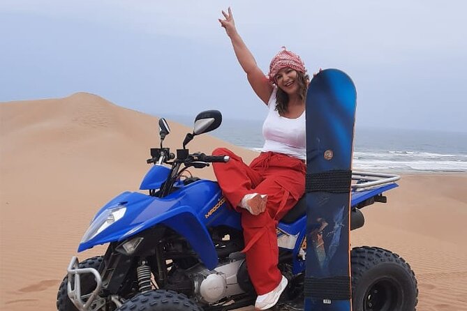 Quad Bike and Sandboarding on Sand Dunes Wild Beach - Key Points