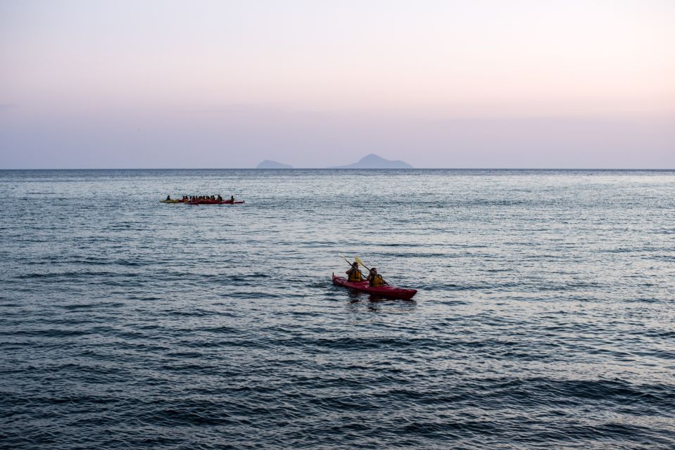 Santorini: Sunset Sea Kayak With Light Dinner - Key Points