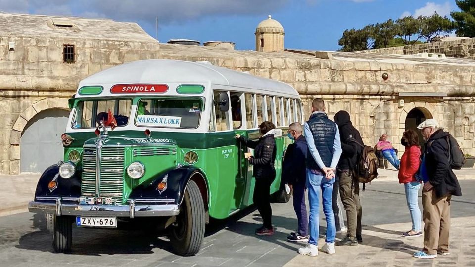 Valletta: Vintage Bus to Valletta, Sliema, Rabat & Mdina - Key Points