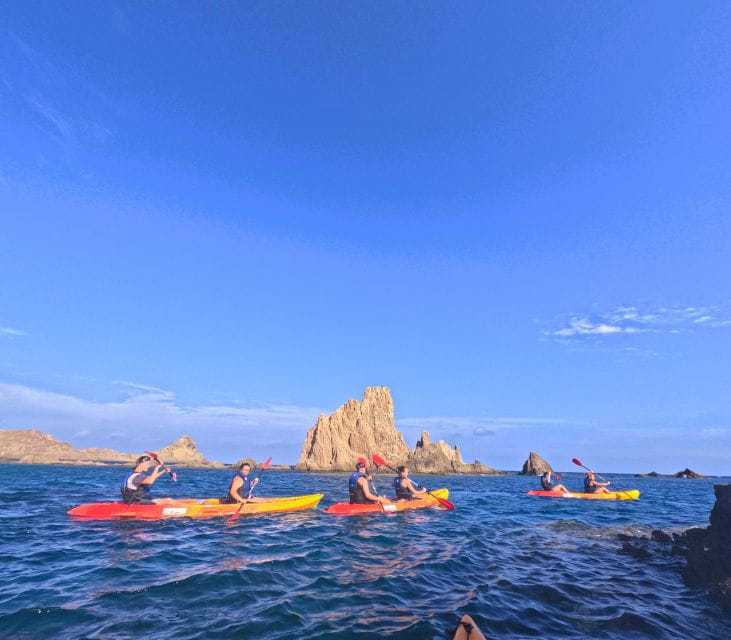 CABO DE GATA: GUIDED KAYAK ROUTE + SNORKELING + FREE PHOTOS - Overview of the Activity