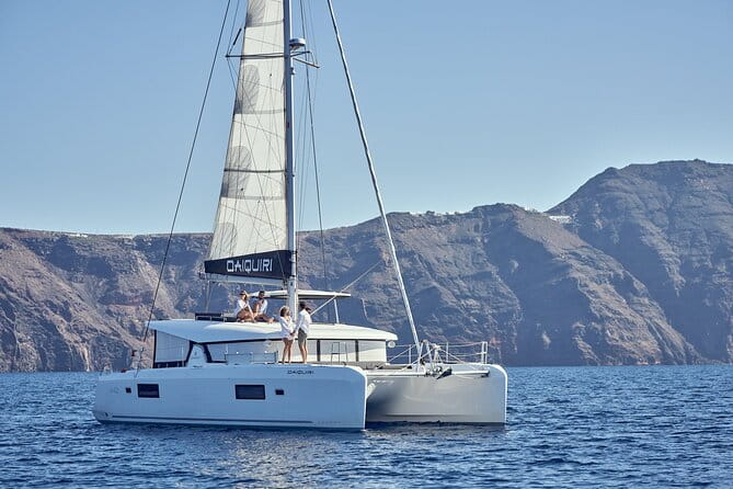 Santorini Oia: Private Sunset Catamaran Cruise with BBQ & Drinks - FAQ