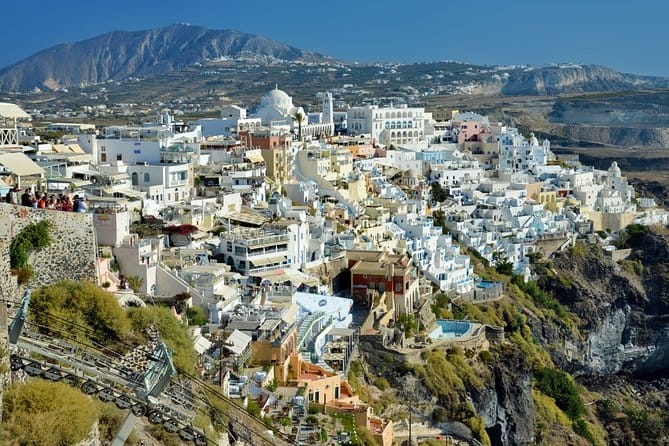 Santorini: Walking Tour of Fira - The Iconic Blue Dome and Caldera Views