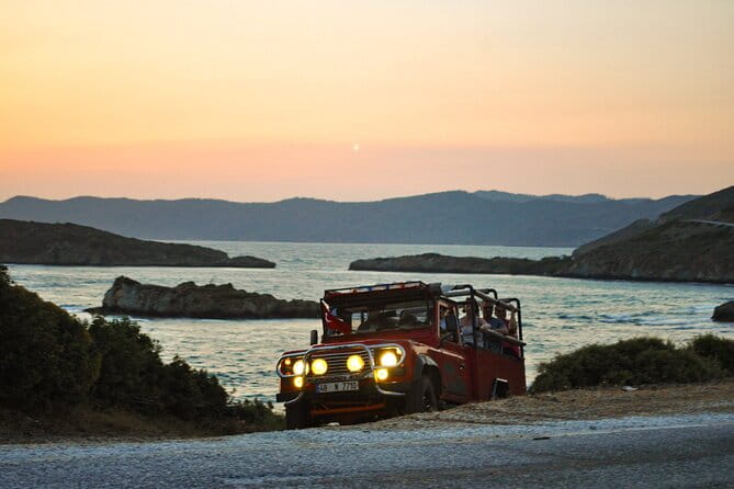 Sunset and Beach Party, Swim with Barbeque Dinner (4x4 Jeep) from Marmaris - Price and Value