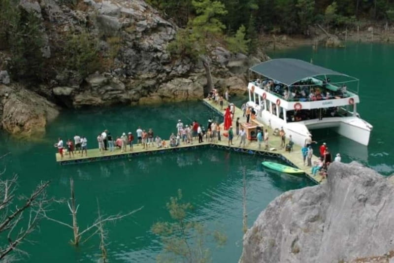 Antalya/Side: Green Canyon Day Trip with Boat Tour and Lunch - Embarking on the Boat: Modern Catamaran and Calm Waters