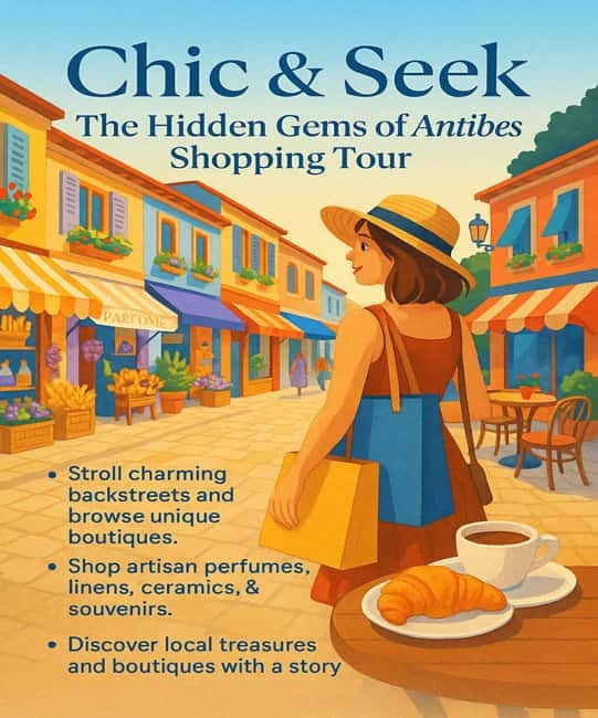 Antibes: Chic & Seek Shopping Tour with Coffee & Pastry - The Secret Café: A Tranquil Finale