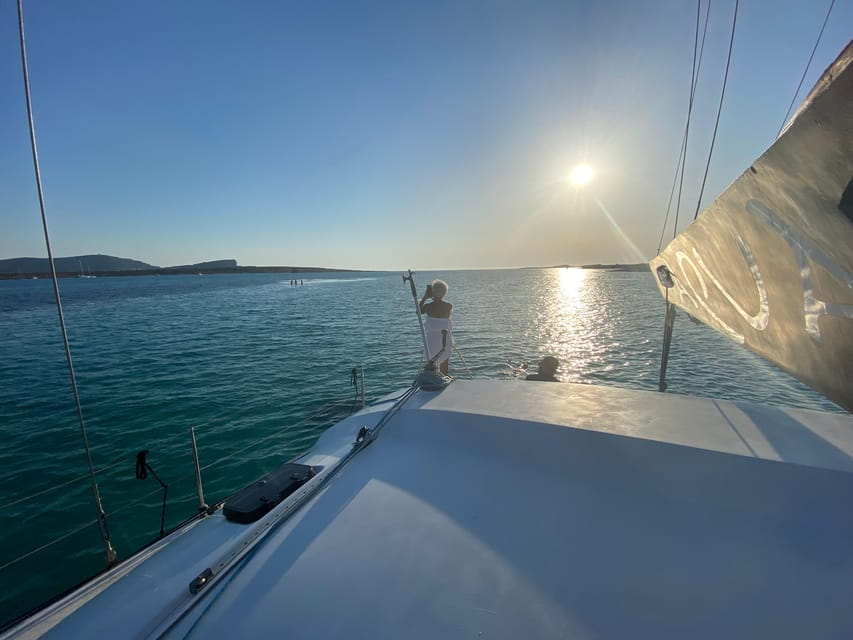 aperitifs at sunset on the Stintino catamaran burianaCharter - In-Depth Look at the Itinerary
