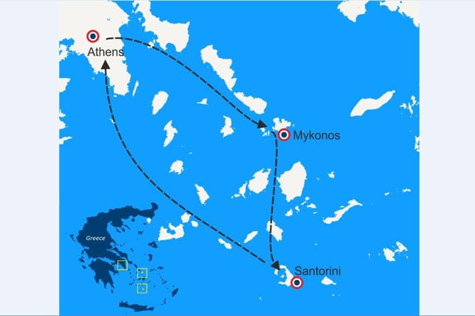Athens, Mykonos, and Santorini 8 Days - Island hopping: From Athens to Mykonos